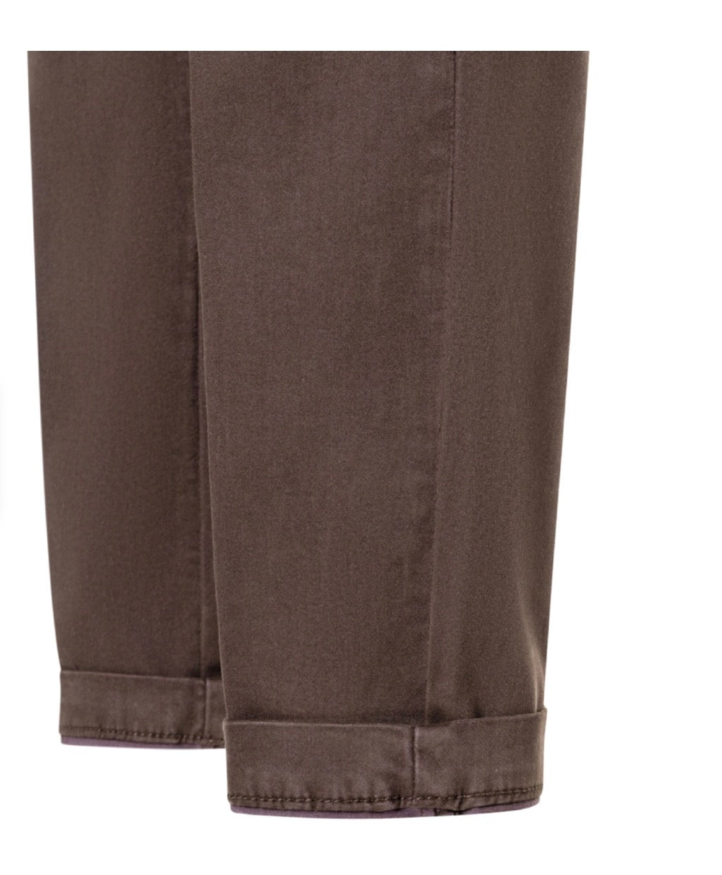 CHINO TURN UP TRUFFLE BROWN