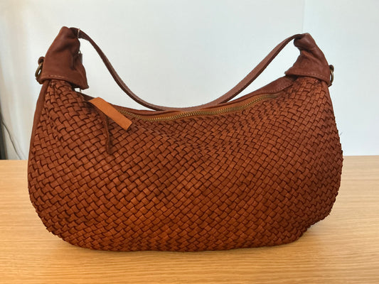 Bruine lederen handtas