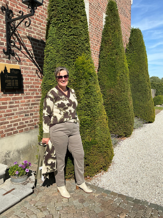 CHINO TURN UP MUD GREEN