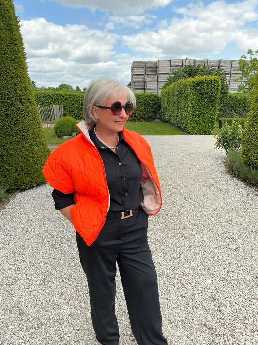 oranje/beige vest