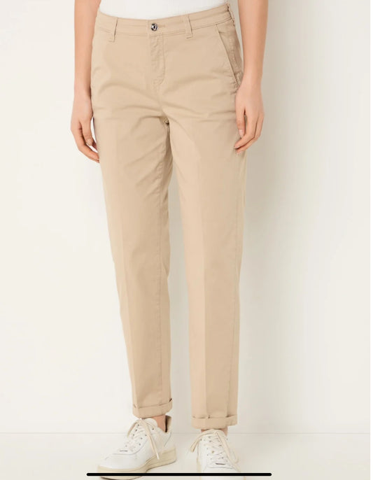 Chino turn up beige