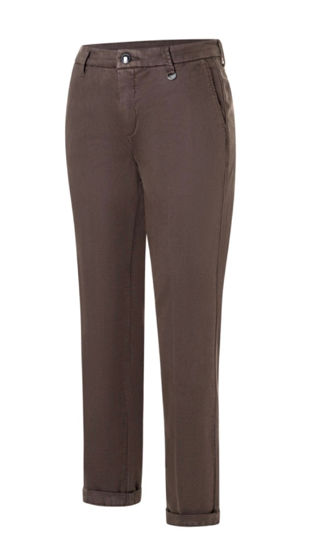 CHINO TURN UP TRUFFLE BROWN