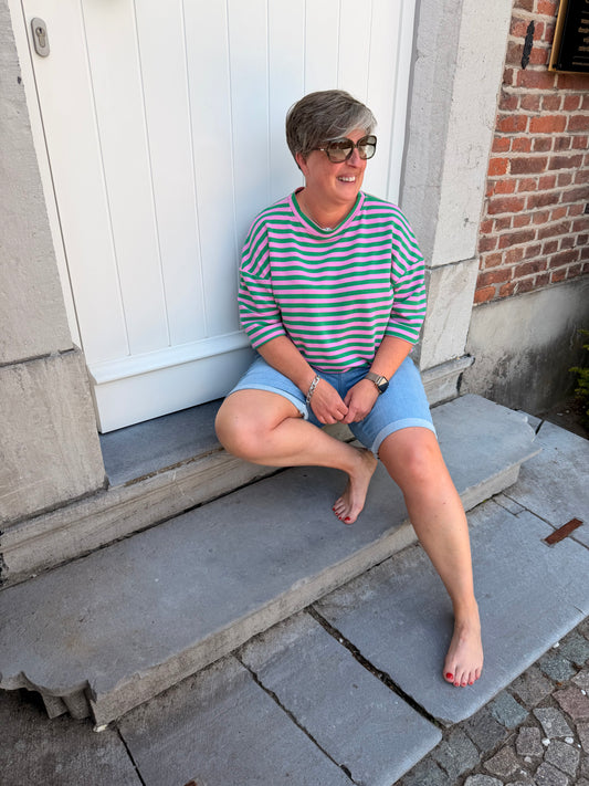 STRIPE PINK GREEN