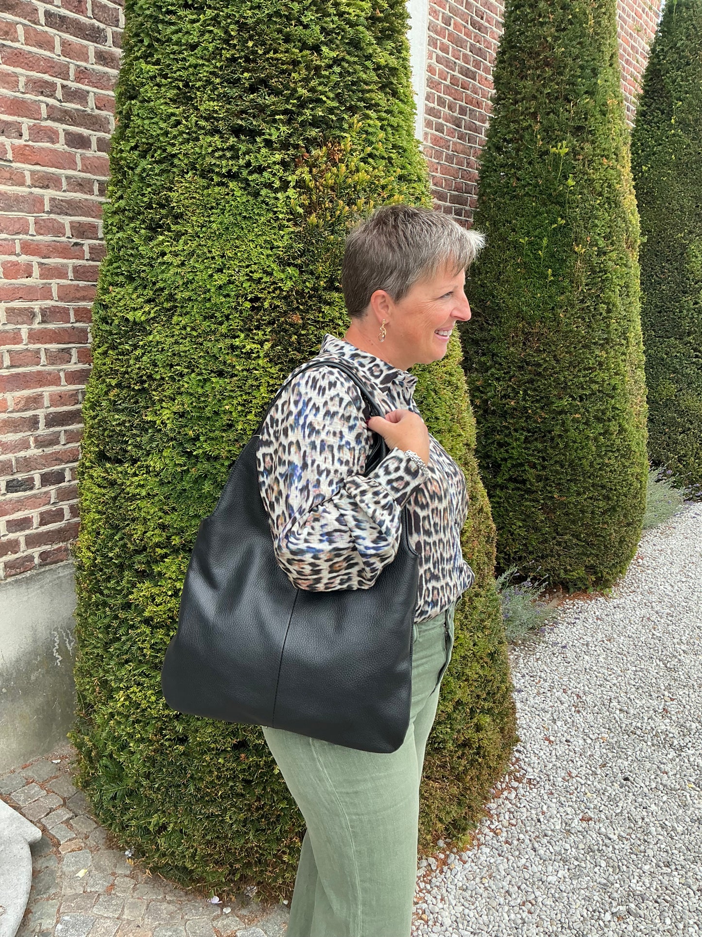Zwarte schoudertas