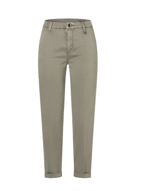 CHINO TURN UP MUD GREEN
