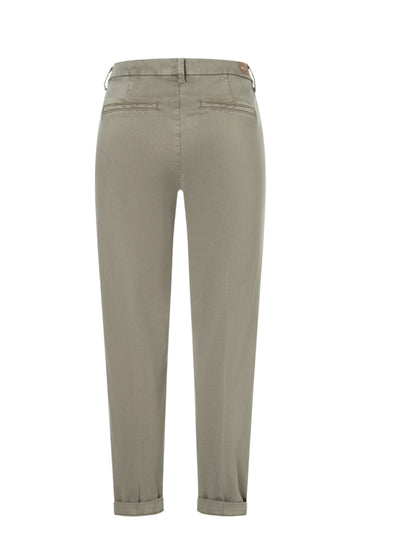 CHINO TURN UP MUD GREEN