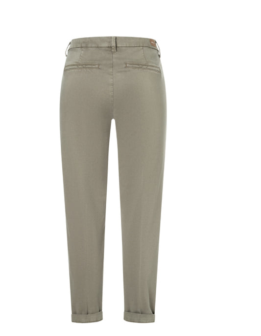 CHINO TURN UP MUD GREEN