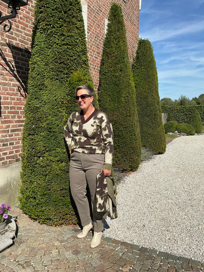 CHINO TURN UP MUD GREEN