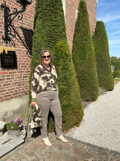 CHINO TURN UP MUD GREEN