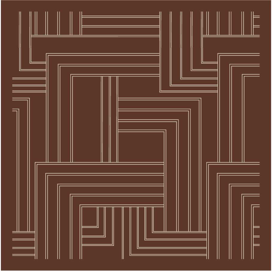 LINES SCARF brown